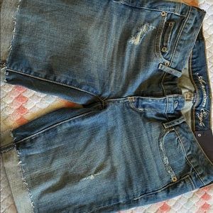 American Eagle skinny Bermuda jean shorts NWT
